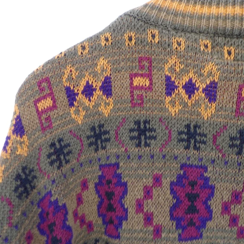 American Eagle Outfitters Men's Knit Sweater XL Brown Crew Neck Long Sleeve